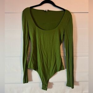 Fashion Nova Green Long Sleeve Bodysuit